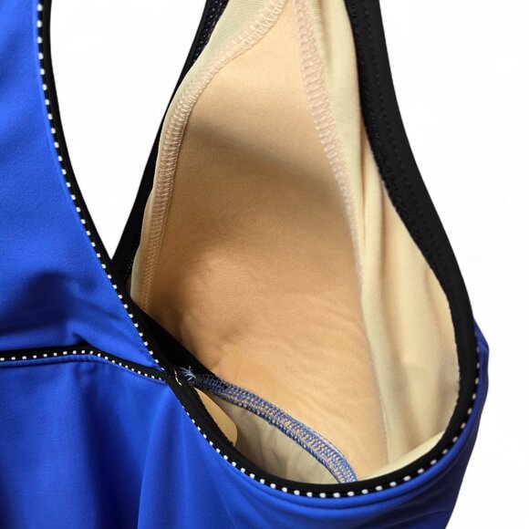 Miraclesuit T Back Swim Top Women's Lightly Padded Cup Crossing Chest Resort 12D - Picture 3 of 6